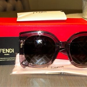 Fendi Women's Black Oversized Sunglasses